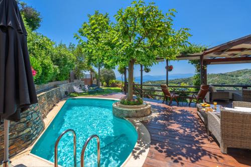 Milies Villa | Aenaon Villa with Private Pool Panoramic view