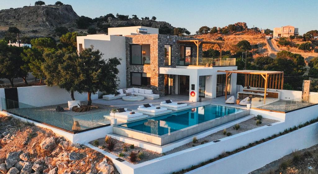 Pefkos Villa | Aethra Villa - Infinity Pool & Panoramic Sea View