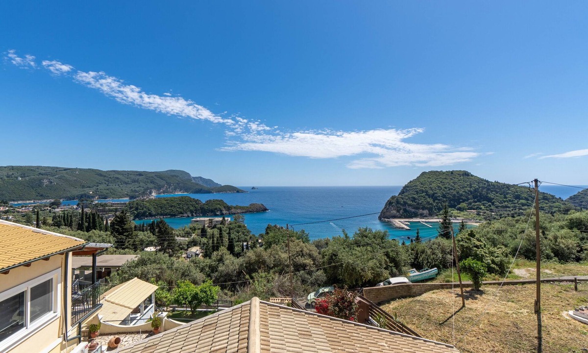 Lakones Apartment | Apartment "Angela Panorama Studio" with Sea View, Shared Pool & Wi-Fi