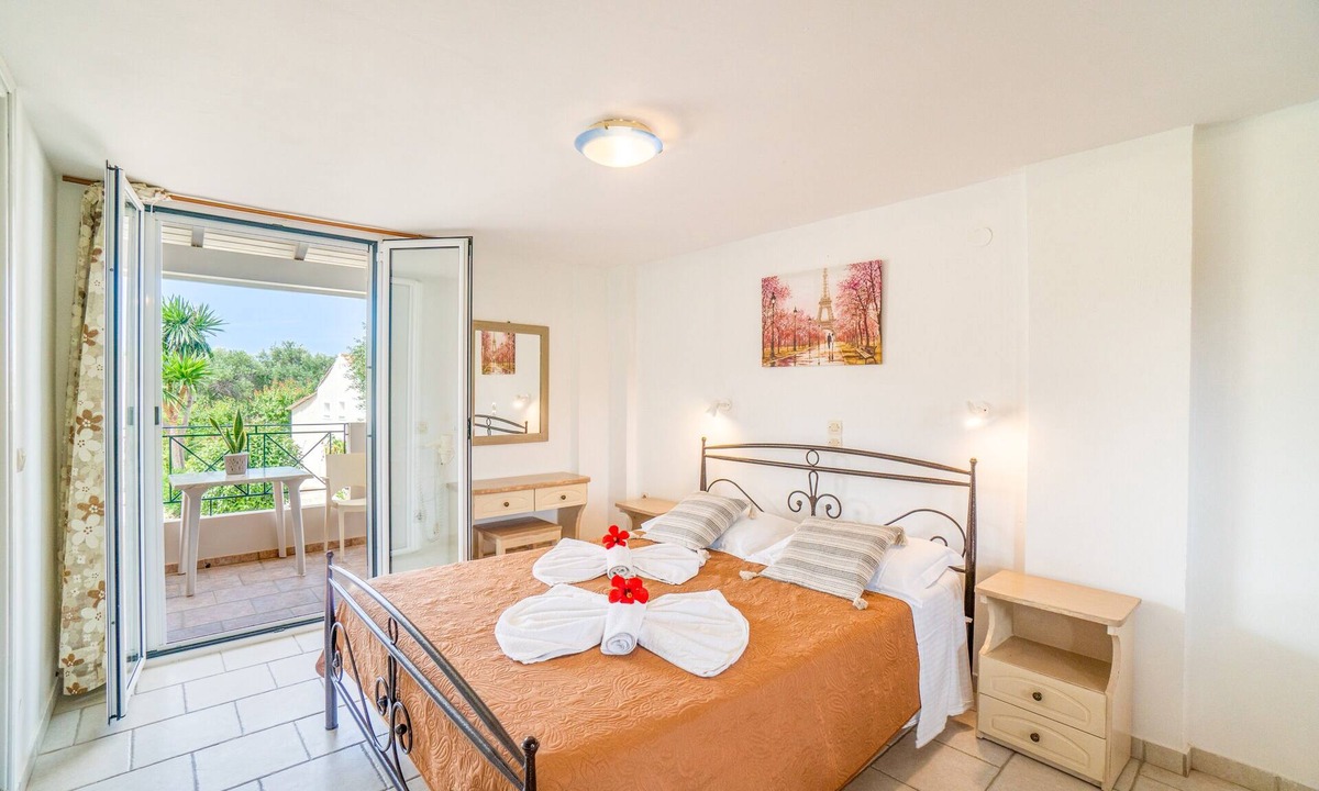 Arillas Apartment | Apartment 'Standard Family 16' with Shared Pool, Wi-Fi and Air Conditioning