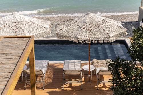 Kato Diminio Apartment | Cavo Dio 2 - Beachfront Bliss - Cozy Apt Pool Sunsets