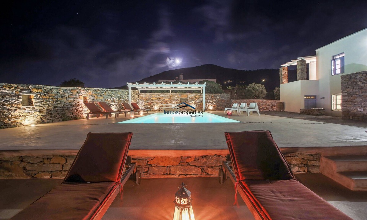 Kea Villa | Charming and elegant Villa Thea with a swimming pool and sea view.