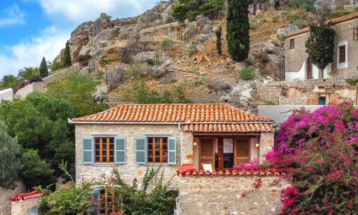 Hydra House | Charming Hydra Retreat with Garden, Terraces & Sea Views