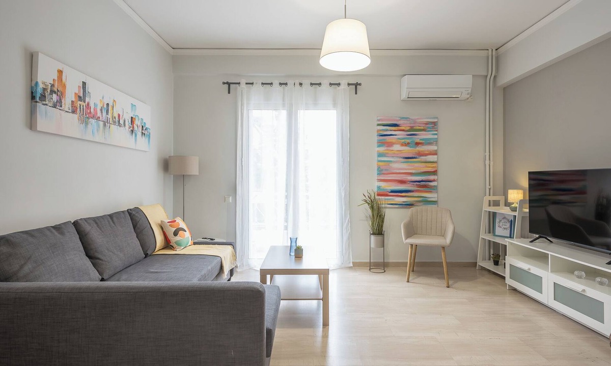 Kallithea Apartment | Chic apartment metro Kallithea 100m with WiFi, AC