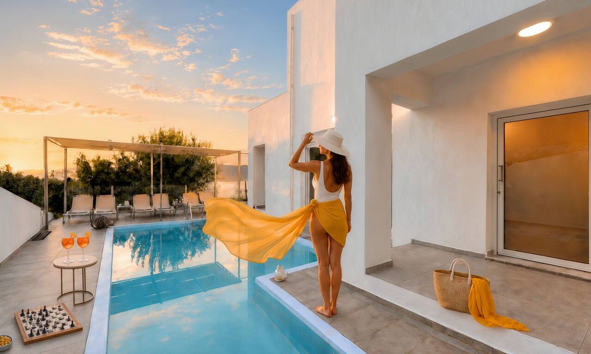 Dramia Villa | Cretan Sunset Villa | Heated Pool