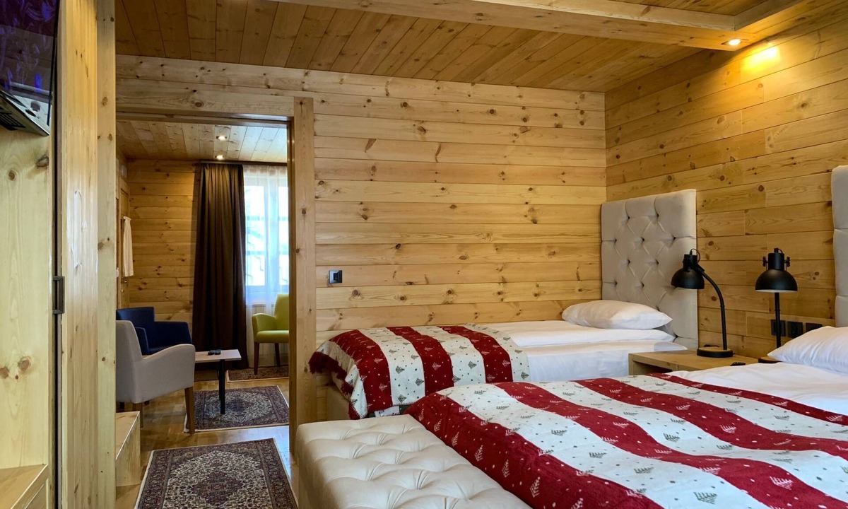Kolasin Apartment | Die Ski-Suite hat ein Schlafzimmer und ein kleines Wohnzimmer ohne Küche. by Interhome