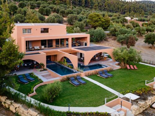 Elia Villa | Euphoria Villa, 9 bdrs with private pools, beachfront