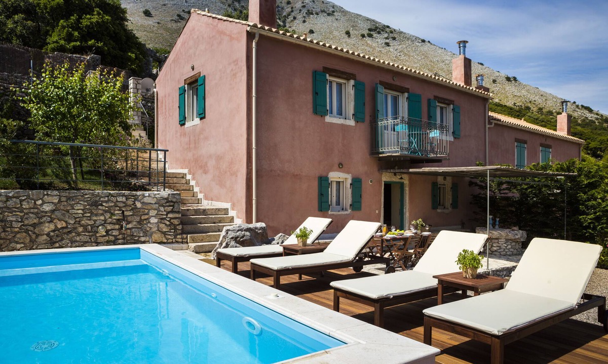 Aetos Villa | Iconic Villas, Villa Rosa with private pool and stunning mountain view