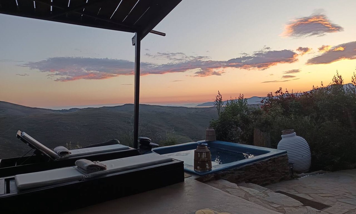 Andros House | Kalliberry Cycladic hidden gem with outdoor bathtub & amazing sunsets