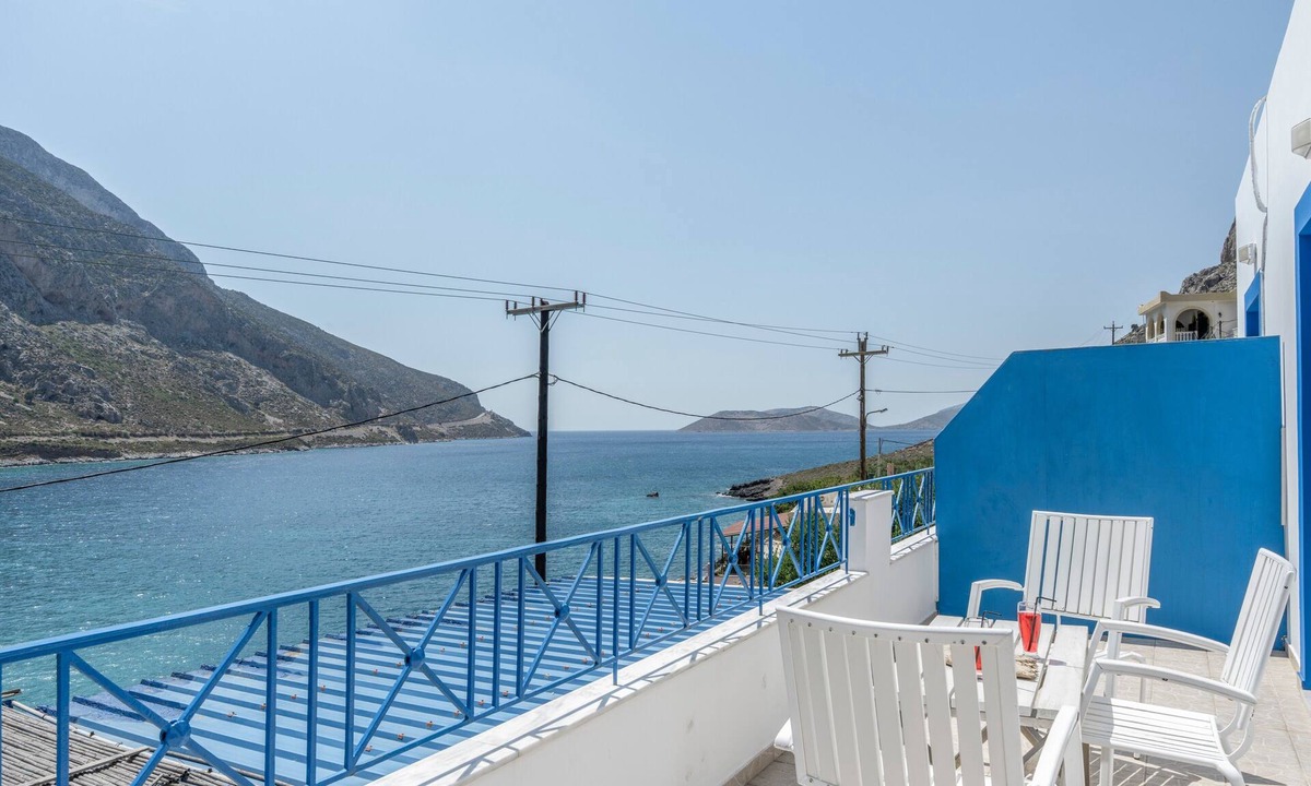 Kalymnos Apartment | Katerina's Studio '1' with Sea View and Private Balcony