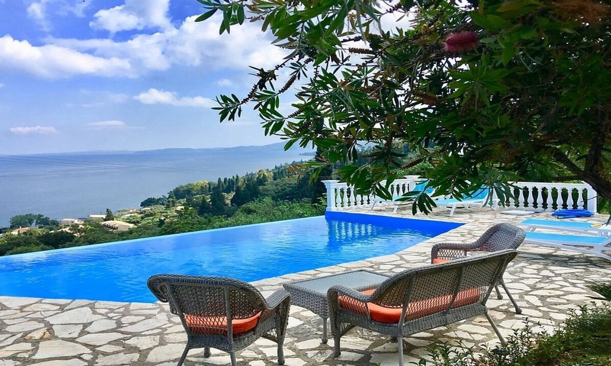 Perama Villa | Lovely Well Located Villa, Private Infinity Pool, Spectacular Sea Views close to Benitses Resort!
