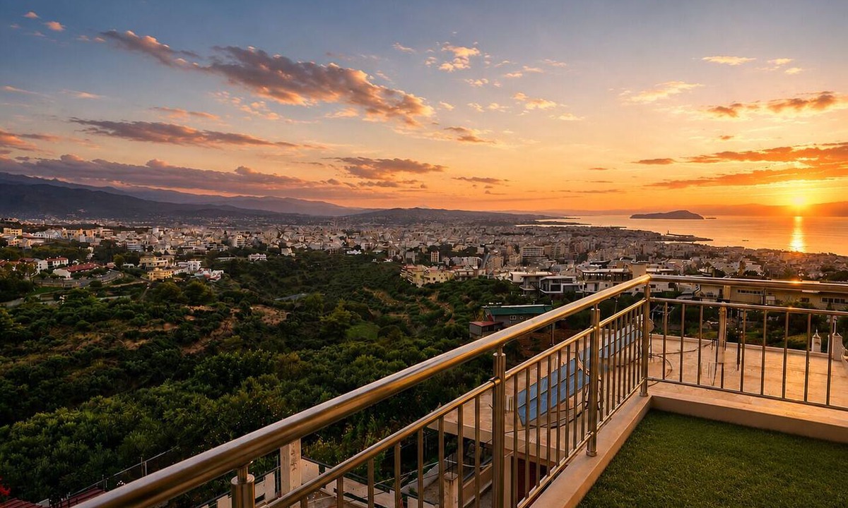 Chania Town Apartment | Luxury apartment in Chania with panoramic views of the city, sea and mountains