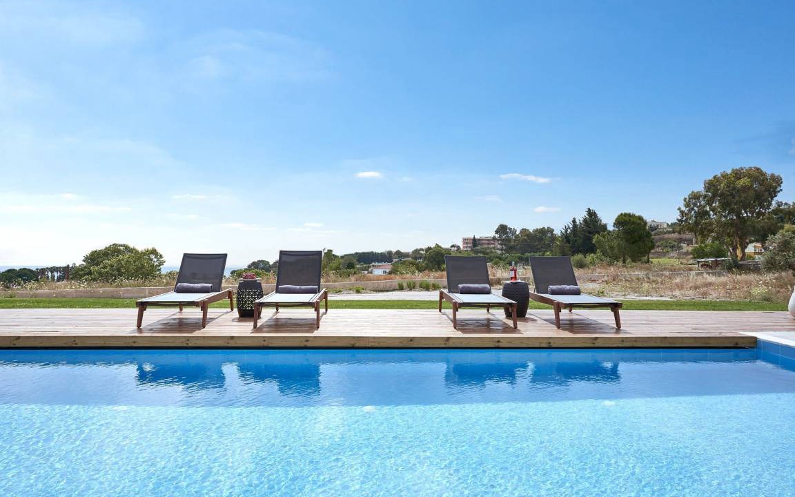 Kallithea Villa | Luxury Rhodes Villa Amina Villa Sea View Private Swimming Pool 4 BDR Kalithea