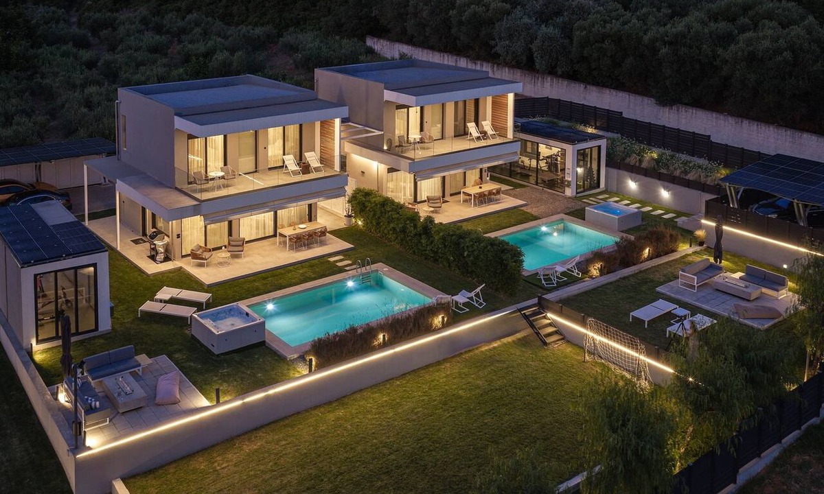 Paradhisos Villa | Luxury Two-Villa Estate with Heated Pools, spa & Sea Views