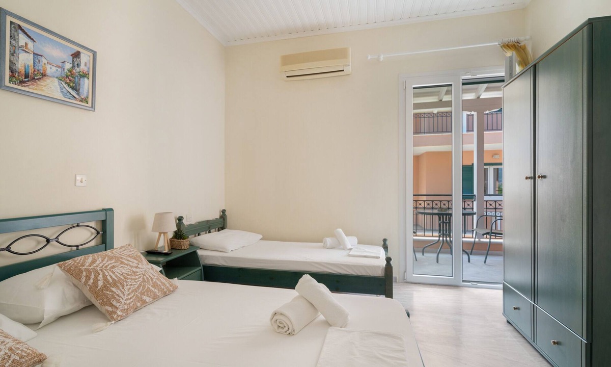 Nikiana Apartment | Odysseia Studio 1 - 2 Min Walk to Beach, 3 Adults, Terrace, Wi-Fi & AC