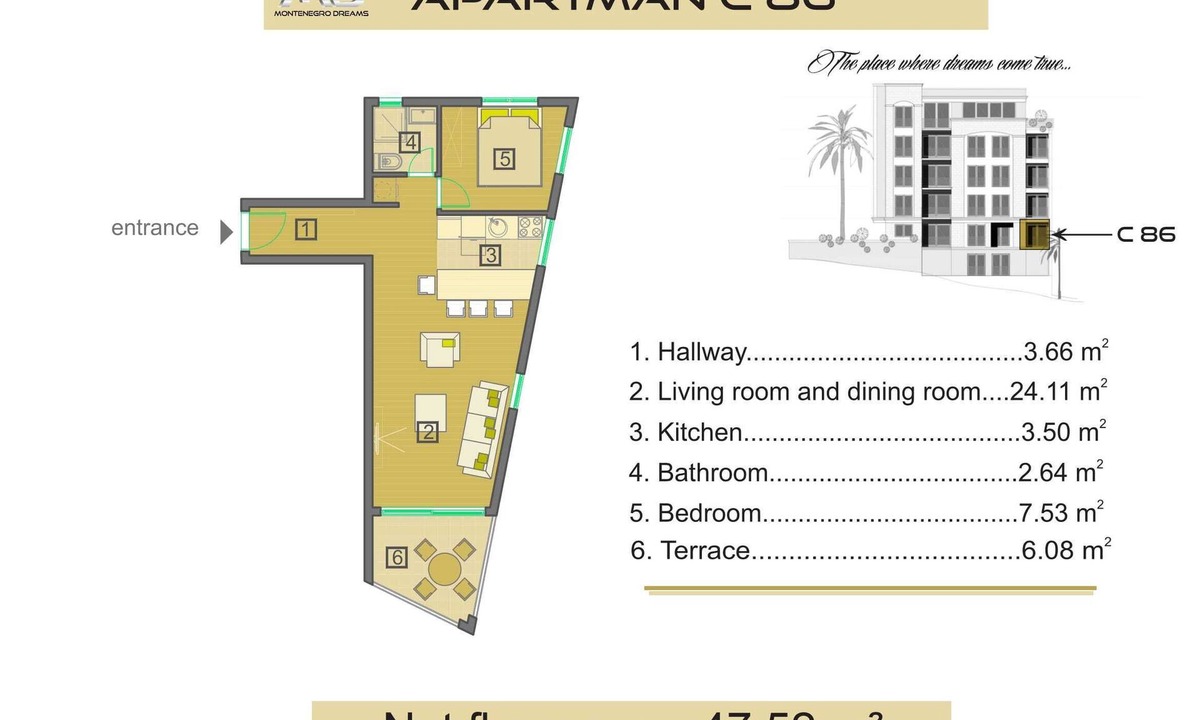 Becici Apartment | One Bedroom with sea view
