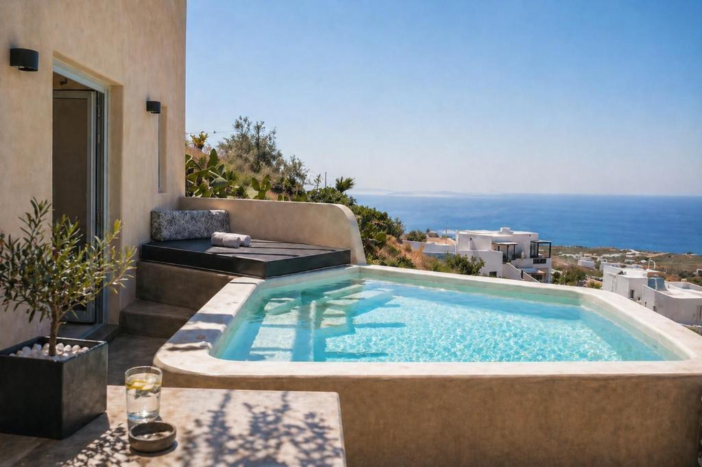 Vourvoulos Apartment | Panthea Suite Santorini - Private pool