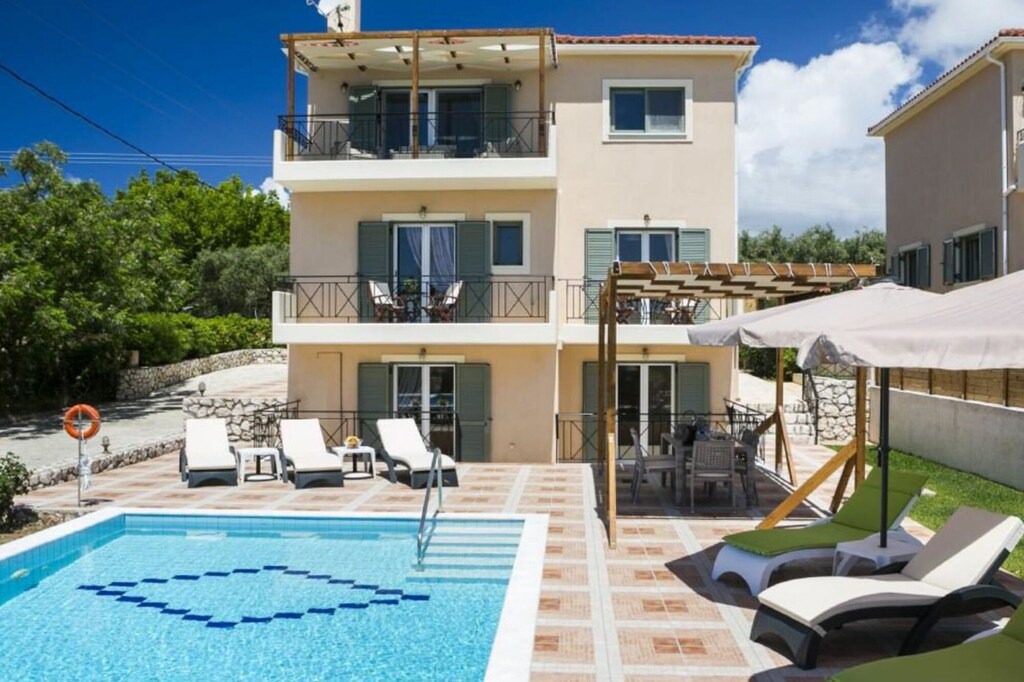 Kaligata Villa | Rose Villa: Large Private Pool, Sea Views, A/C, WiFi