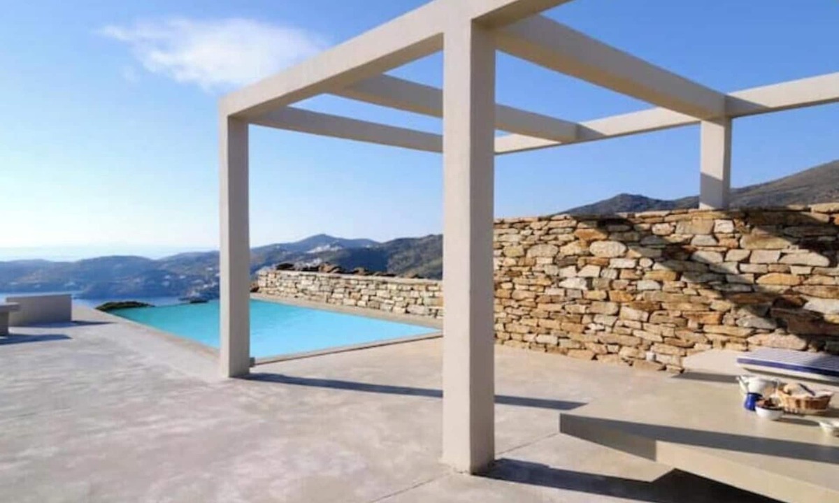 Ios Villa | Stemma Stone Villa | Sunset Sea Views & Private Pool Above Mylopotas Beach