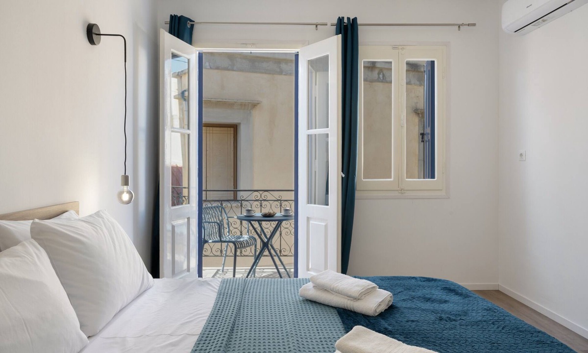 Symi Apartment | Studio '10' with Private Balcony, Kitchenette, Wi-Fi and Air Conditioning