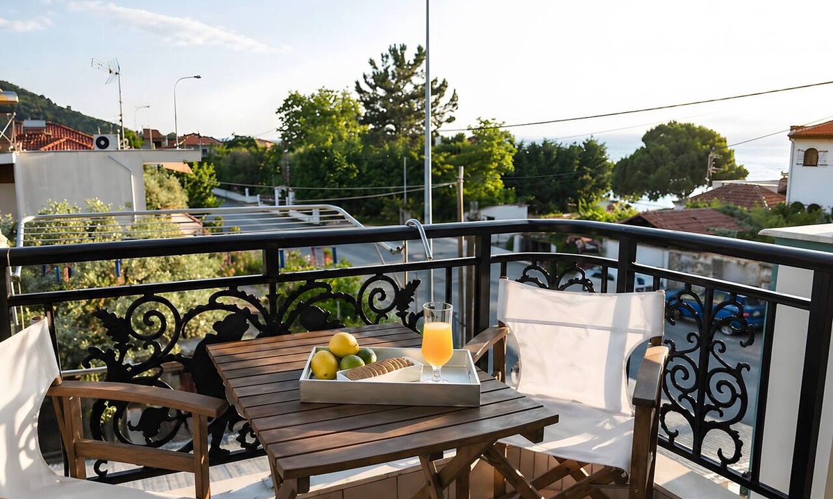 Skala Sotiros Apartment | Studio Apartment 'Chriss 101' with Sea View, Wi-Fi and Air Conditioning