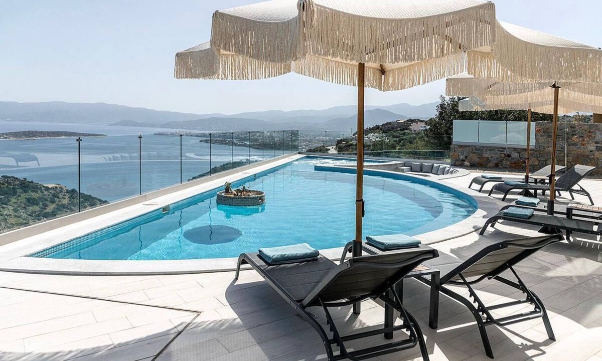 Agios Nikolaos Villa | Stunning views to Mirabello Gulf at Villa Marianna | Heated Pool