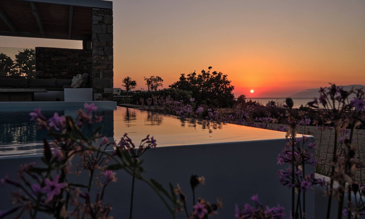 Ampelas House | Stunning villa with pool, terrace and sunset view for 10 people in Ambelas