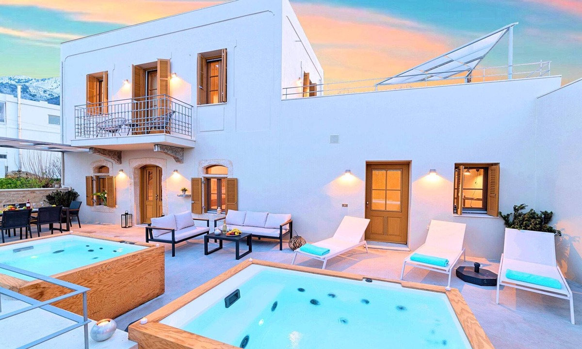 Kournas Villa | Sun stone villa,Kournas village