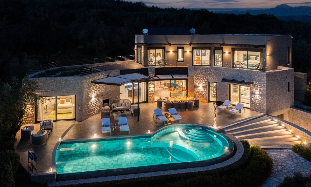 Tragana Villa | The Olive Retreat Villa pool treehouse sleeps 10