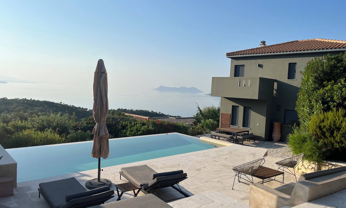 Sivota Villa | Villa Arkoudi - Enjoy panoramic ocean views from a serene mountain setting