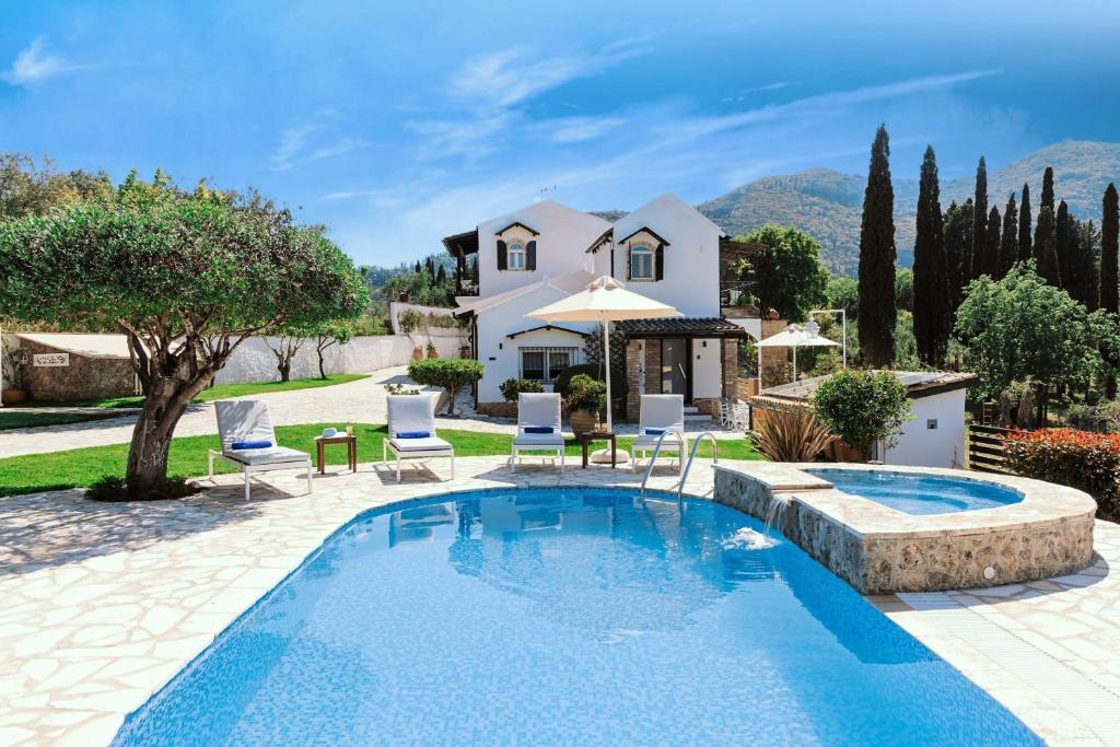 Dafnata Villa | Villa Claire Corfu - 10-Acre Private Pool Villa with Guesthouse