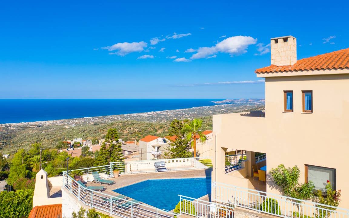 Roussospiti Villa | Villa Selini: Private Pool, Sea Views, A/C, WiFi, Eco-Friendly
