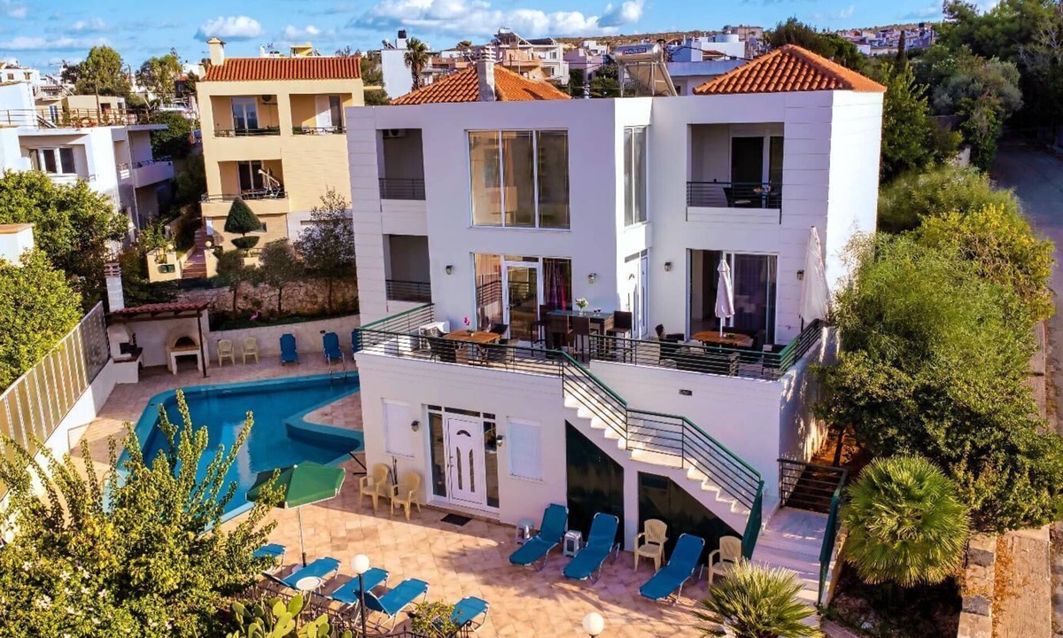 Chania Villa | Wonderful Villa with Private Pool, Panoramic Sea Views & Spacious Interiors