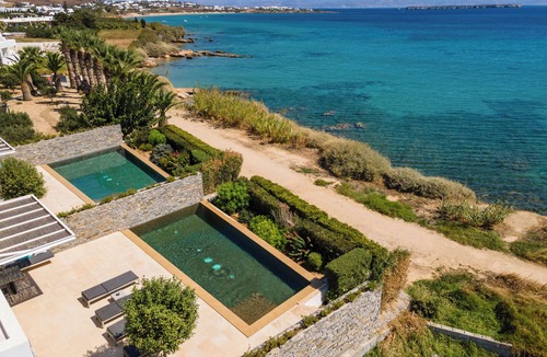Drios Villa | Aequora Villa I - Beachfront, 5 min away from the Golden Beach, Infinity Pool