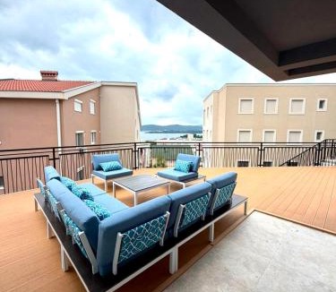 Mrcevac Apartment | Azure Terrace Residence in Tivat with Sea View