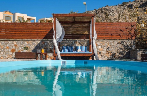Lardos Villa | Beautiful private villa with A/C, WIFI, private pool, TV, patio, panoramic view and parking