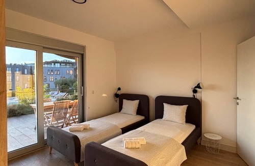 Kotor Apartment | C1 2 bedrooms, 2 bath, workroom, Luxury apartment Pool & Sea view