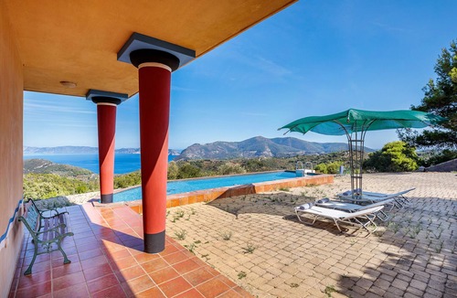 Skopelos Town Villa | Character villa within countryside setting with private pool and sea view.