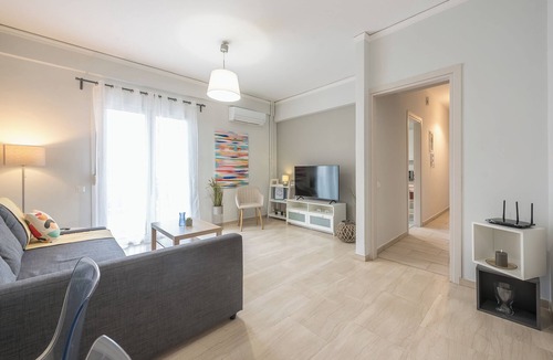Kallithea Apartment | Chic apartment metro Kallithea 100m with WiFi, AC