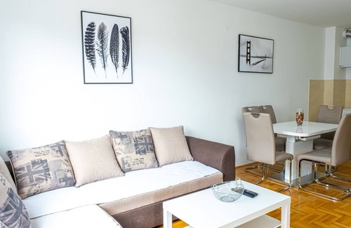 Tomicici Apartment | Chic Flat with Balcony Near Beach in Tivat