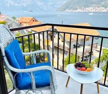 Lepetane Apartment | Chic sea front apartment with breathtaking Kotor Bay view