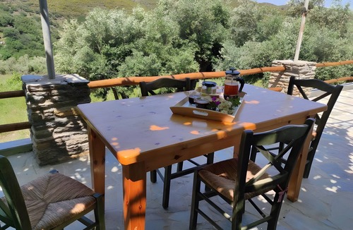 Andros House | Country House 'Ktima Kariofillis' with Mountain View and Private Terrace