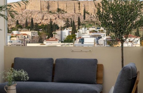 Makrigianni Apartment | Elegant Skyline Penthouse Acropolis View 3BR 2BA
