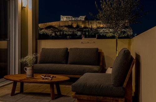 Makrigianni Apartment | Elegant Skyline Penthouse Acropolis View 3BR 2BA