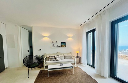 Piso Livadi House | Flouria House - House with magnificent view of the Aegean Sea