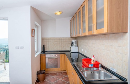 Mrcevac Apartment | Hillside apartment with stunning views of sea and mountains, sea 2 km, pool