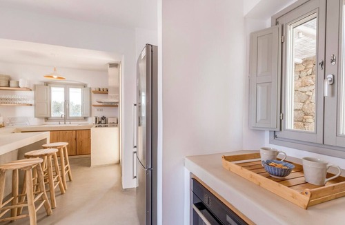 Mykonos Villa | Hillside BB Villa with privacy and stunning views, steps from Agios Sostis beach