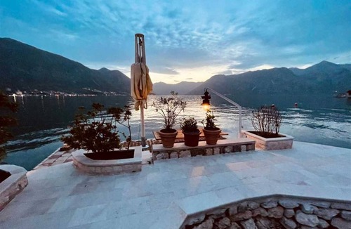 Dobrota Villa | Historic Beachfront Villa in Kotor with Three Bedrooms