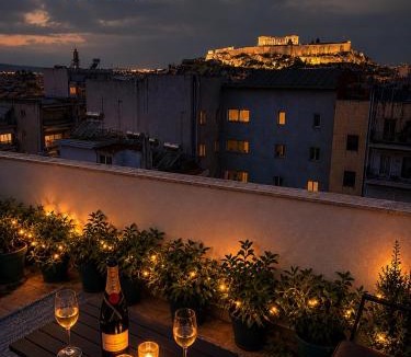 Athens Apartment | KK Athens Fine Stay -Neos Kosmos-Modern Apartments Opposite Metro with Rooftop Lounge & Acropolis Views