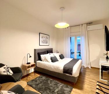 Athens Apartment | KK Athens Fine Stay -Neos Kosmos-Modern Apartments Opposite Metro with Rooftop Lounge & Acropolis Views